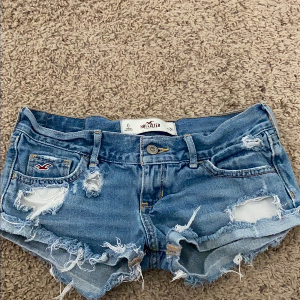 light washed, low rise, booty shorts